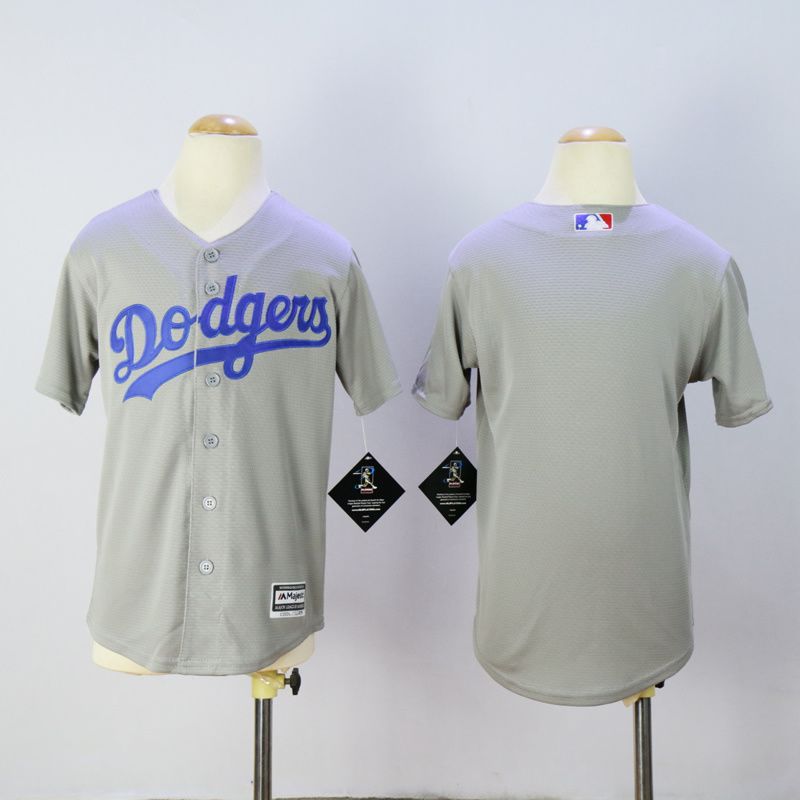 Youth Los Angeles Dodgers Blank Grey MLB Jerseys